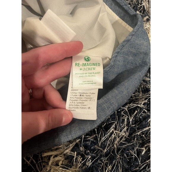 J.Crew Scalloped Camisole Top Size 0 Chambray Blue Adjustable Strap Tank - Picture 7 of 12